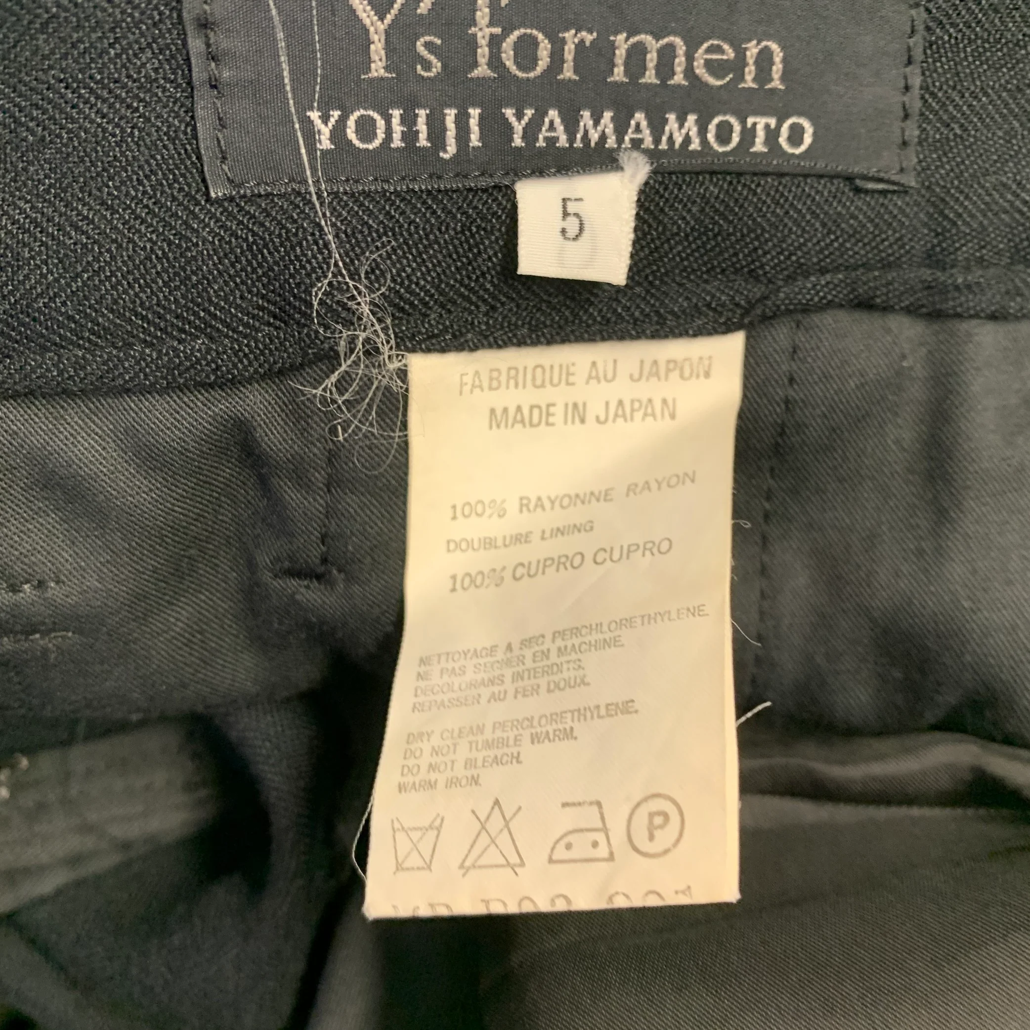 Y's by YOHJI YAMAMOTO Size L Black Rayon Single Breasted Suit - Image 9