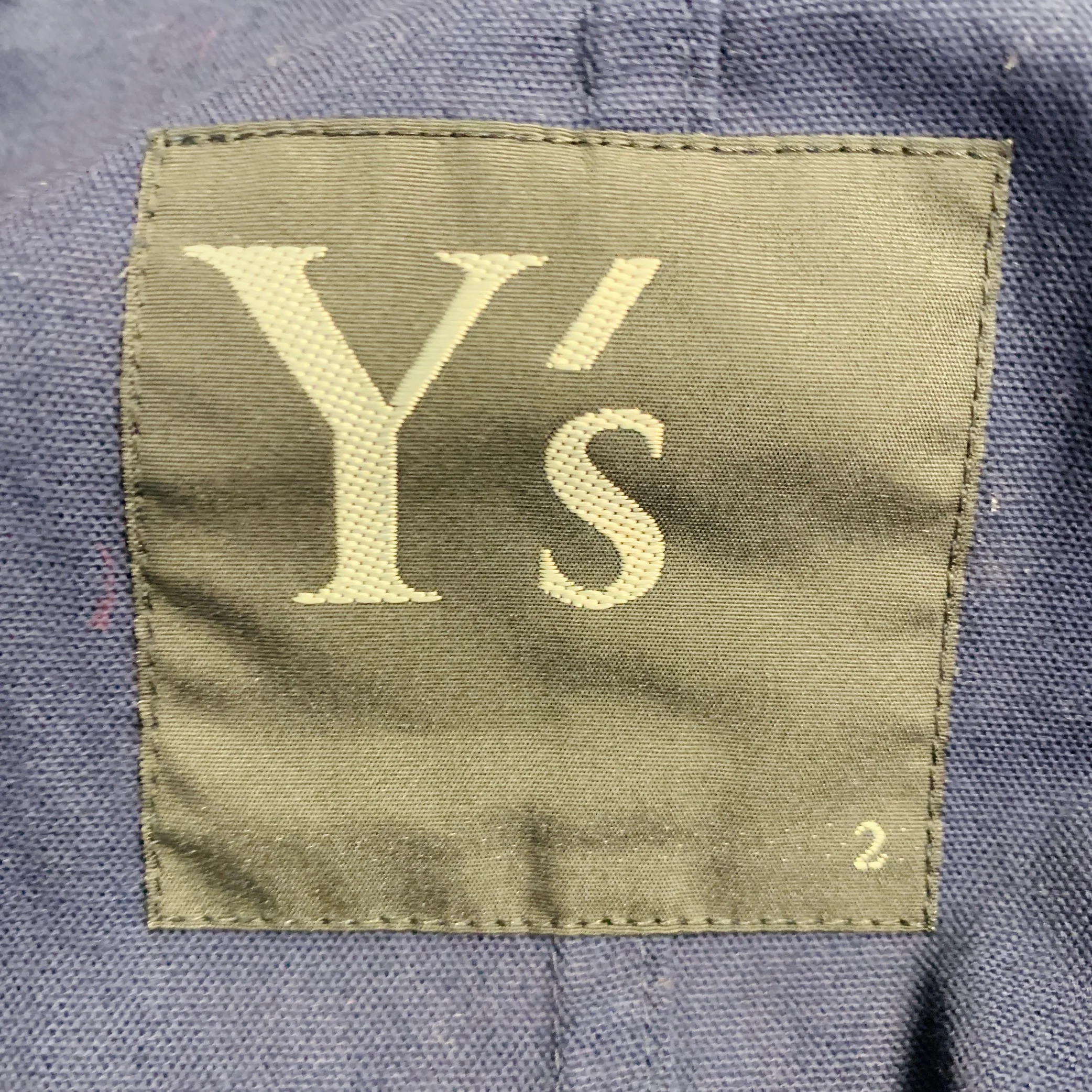 Y's by YOHJI YAMAMOTO Size M Blue Cotton Short Sleeve Casual Top - Image 4