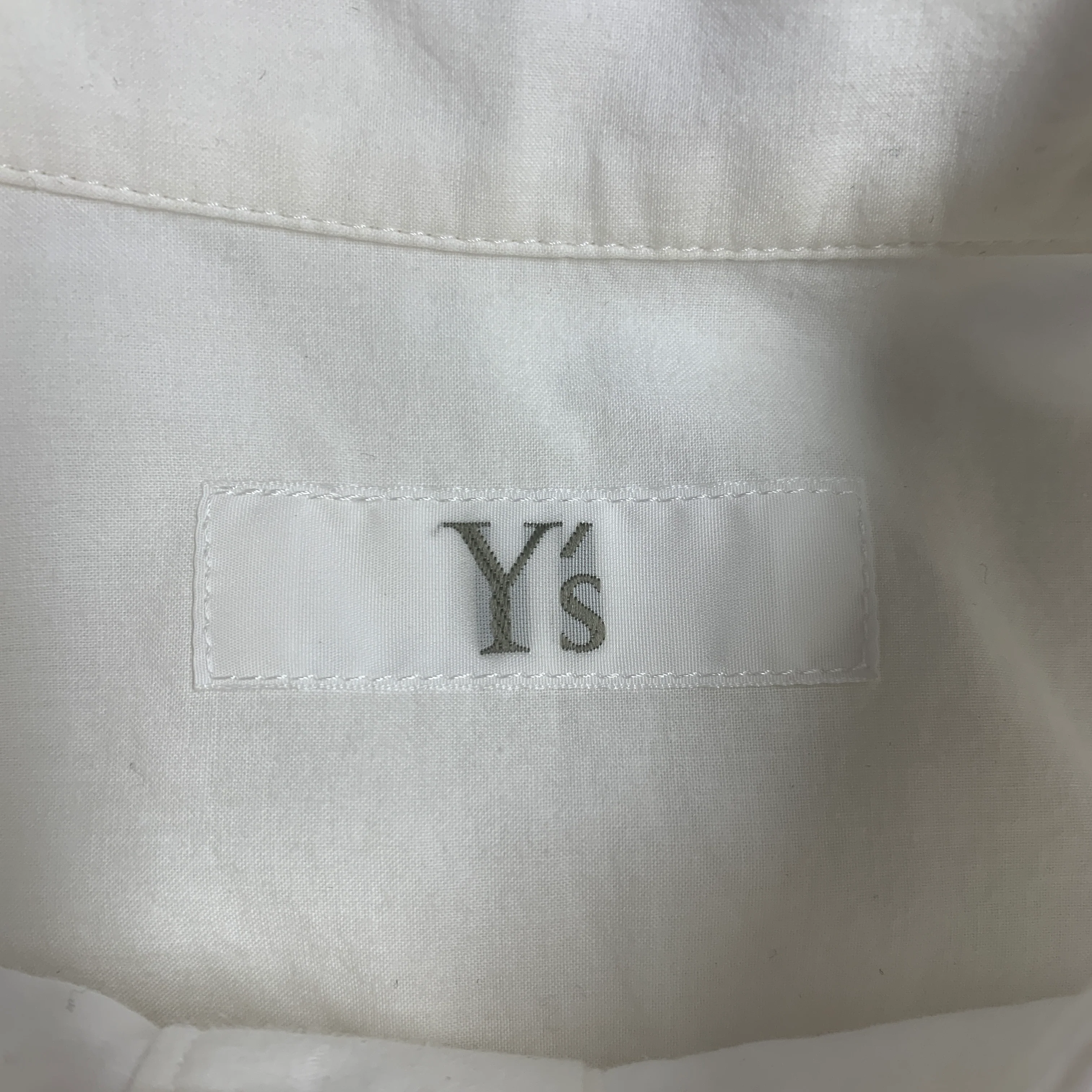Y's by YOHJI YAMAMOTO Size M White Cotton Short Sleeve Casual Top - Image 5