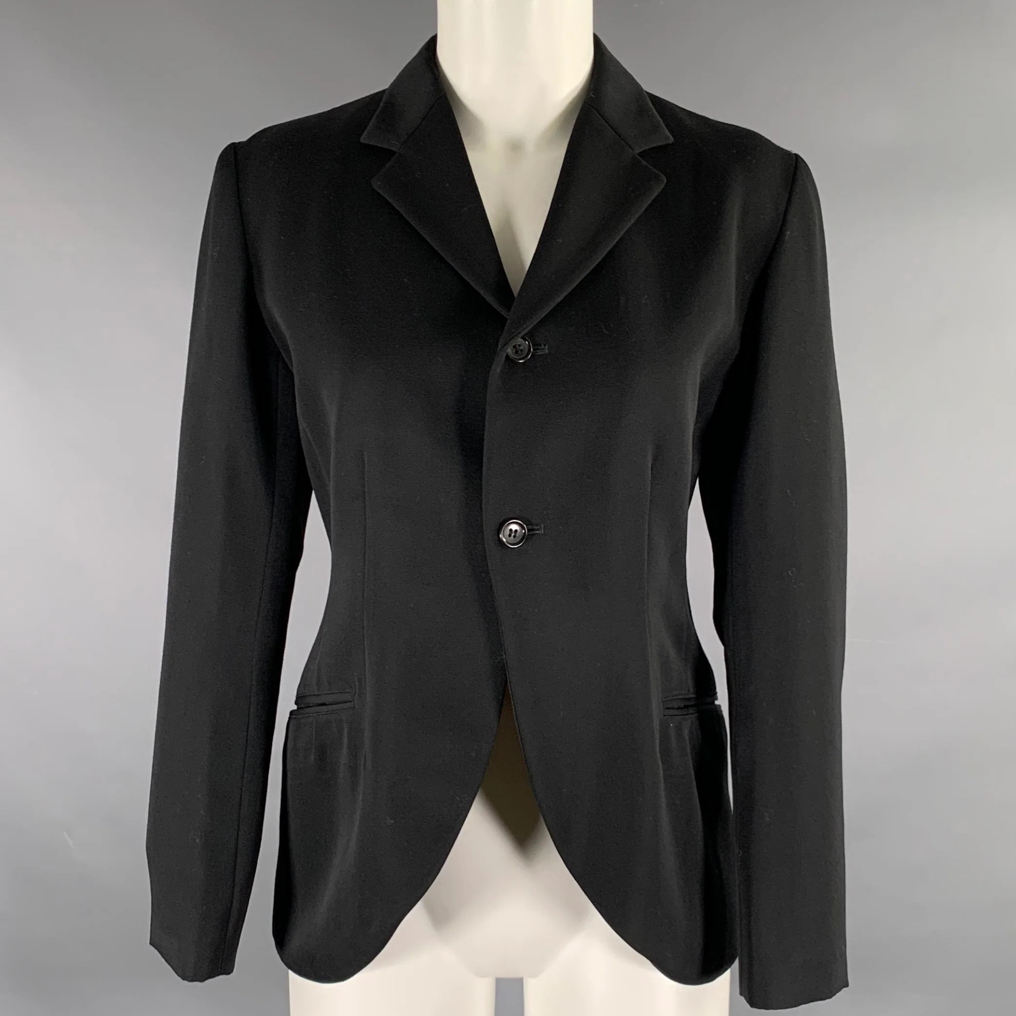 Y's by YOHJI YAMAMOTO Size S Black Wool Blazer Jacket