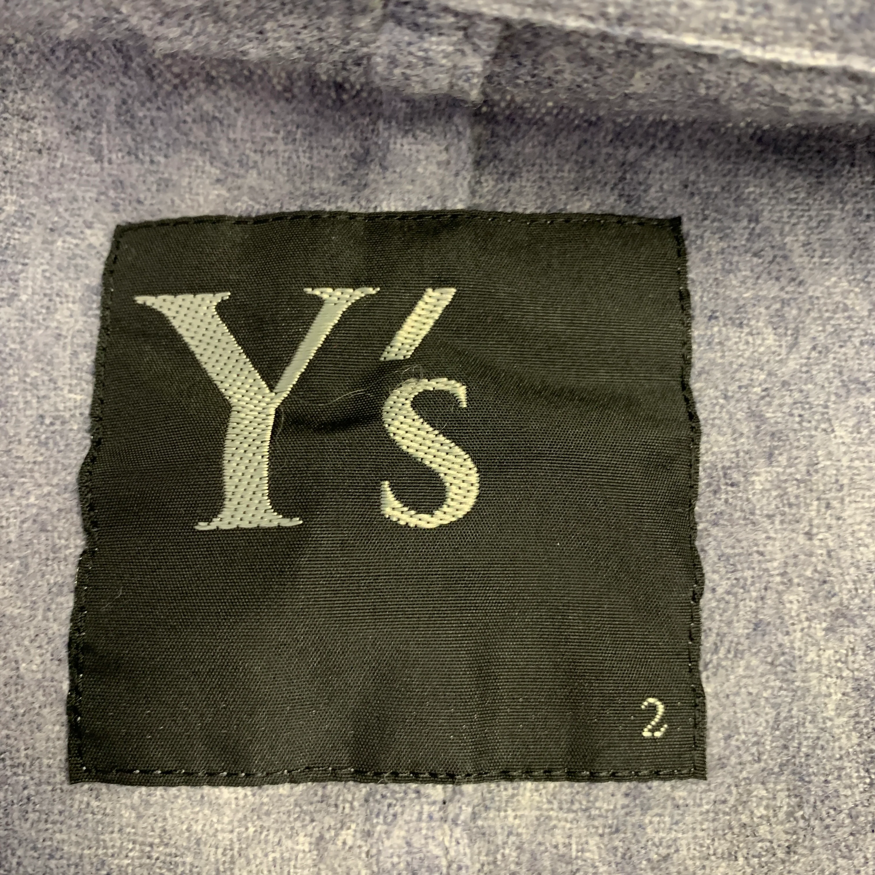 Y's by YOHJI YAMAMOTO Size S Grey Wool Marbled Snaps Jacket Blazer - Image 4