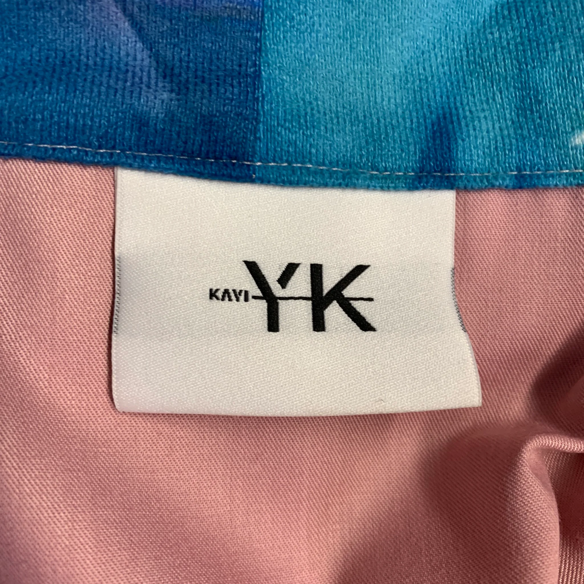 YUSUF KAYI Size L Rose Pink Belted Kimono Shorts Suit - Image 6