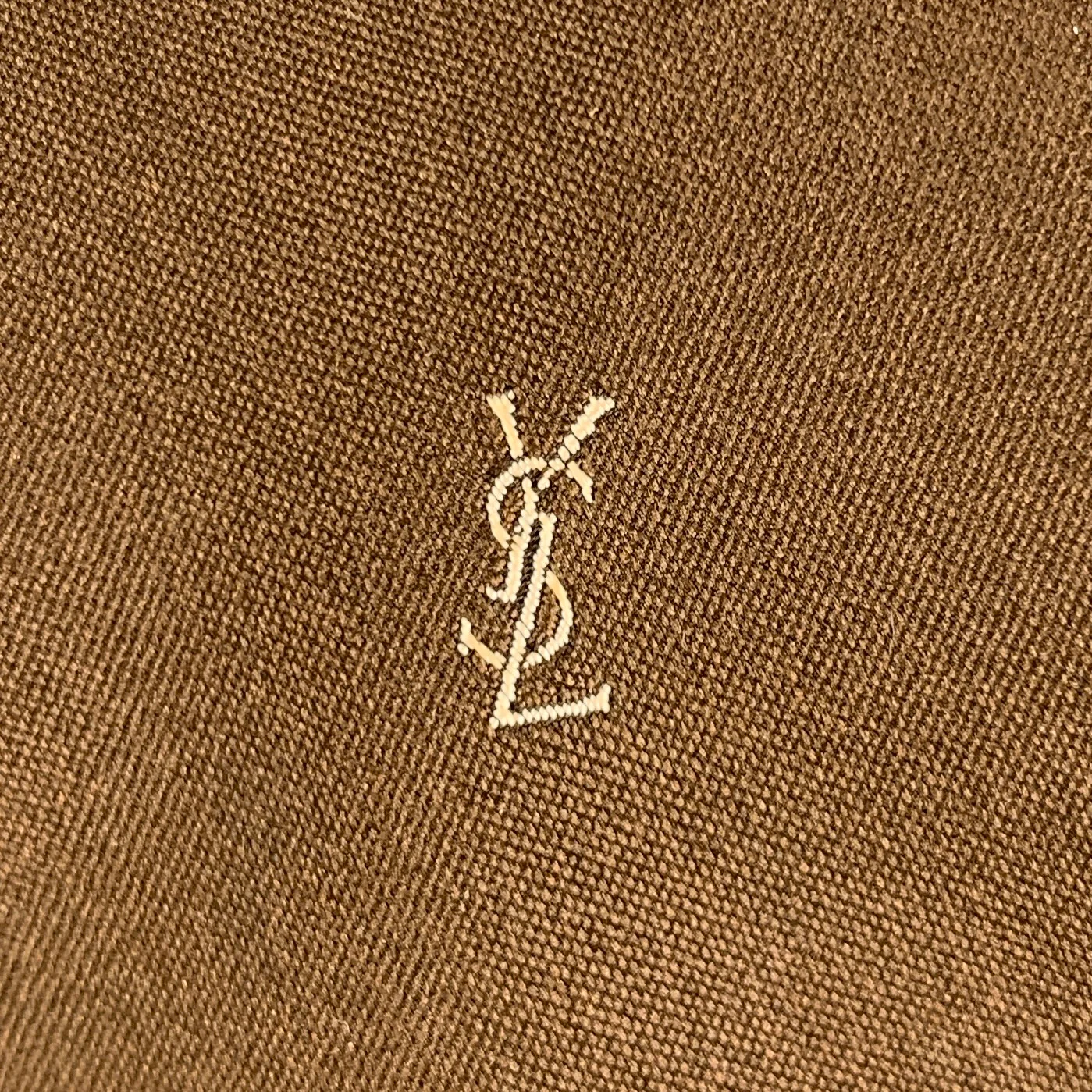 YVES SAINT LAURENT Brown YSL Monogram Tie - Image 2