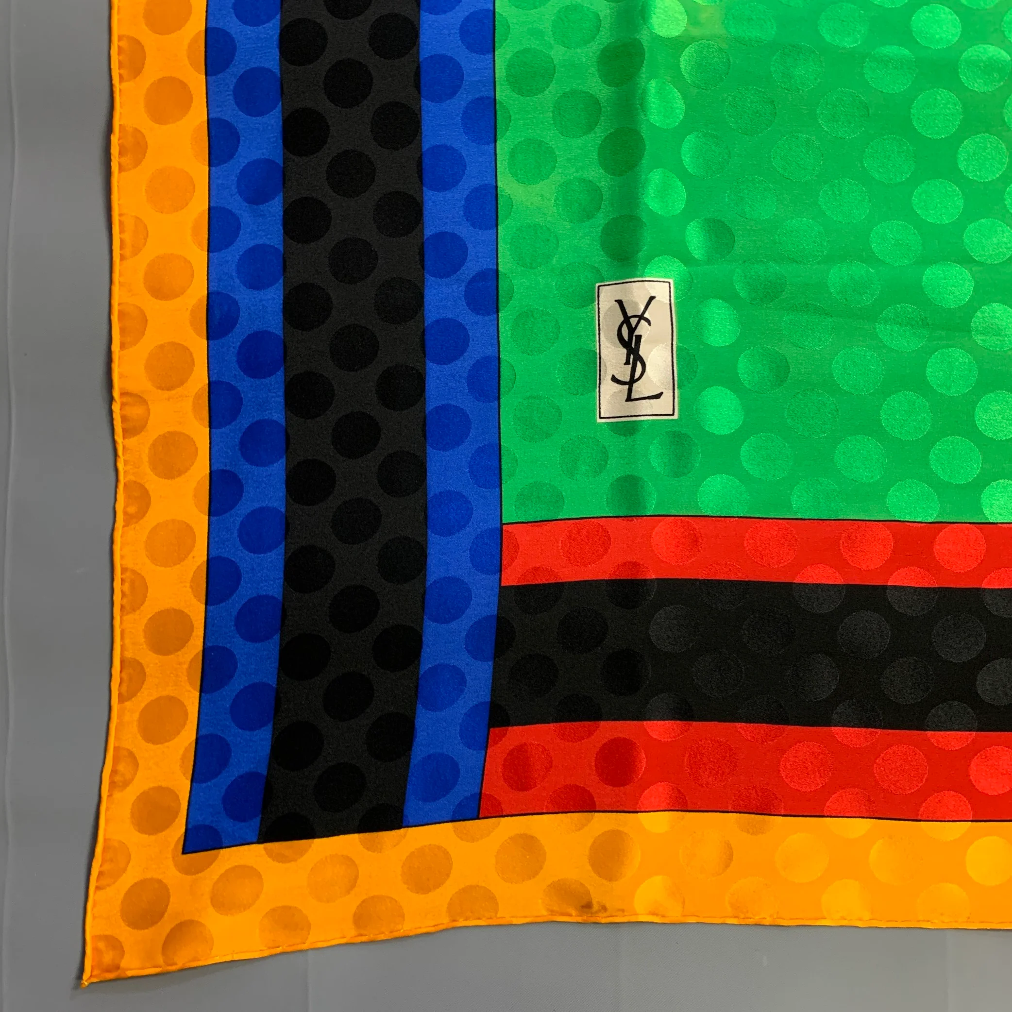 YVES SAINT LAURENT Multi-Color Mixed Pattern Scarves - Image 2