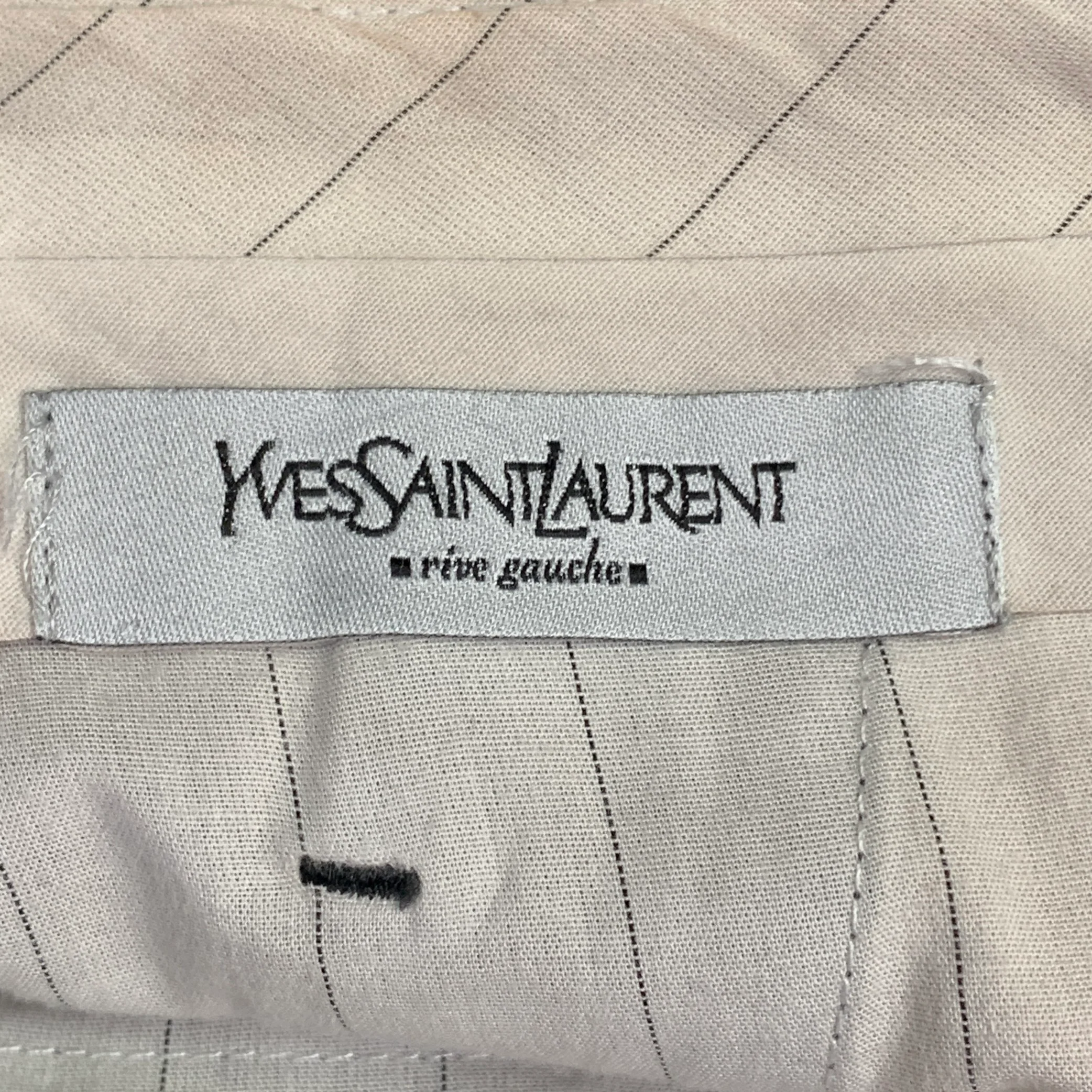 YVES SAINT LAURENT Size 30 Grey Charcoal Wool Tapered Dress Pants - Image 6