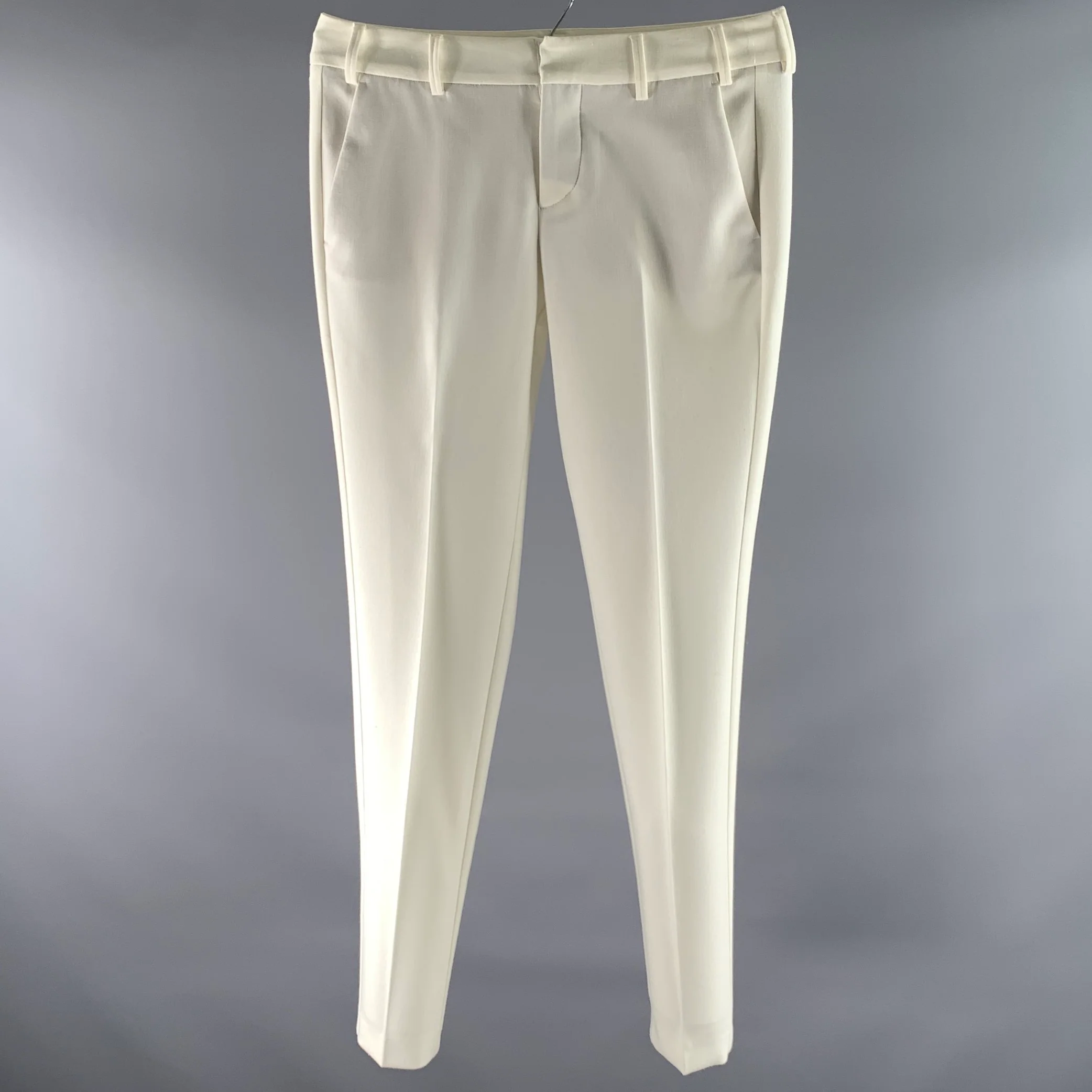 ZADIG & VOLTAIRE Size 30 White Polyester Blend Dress Pants