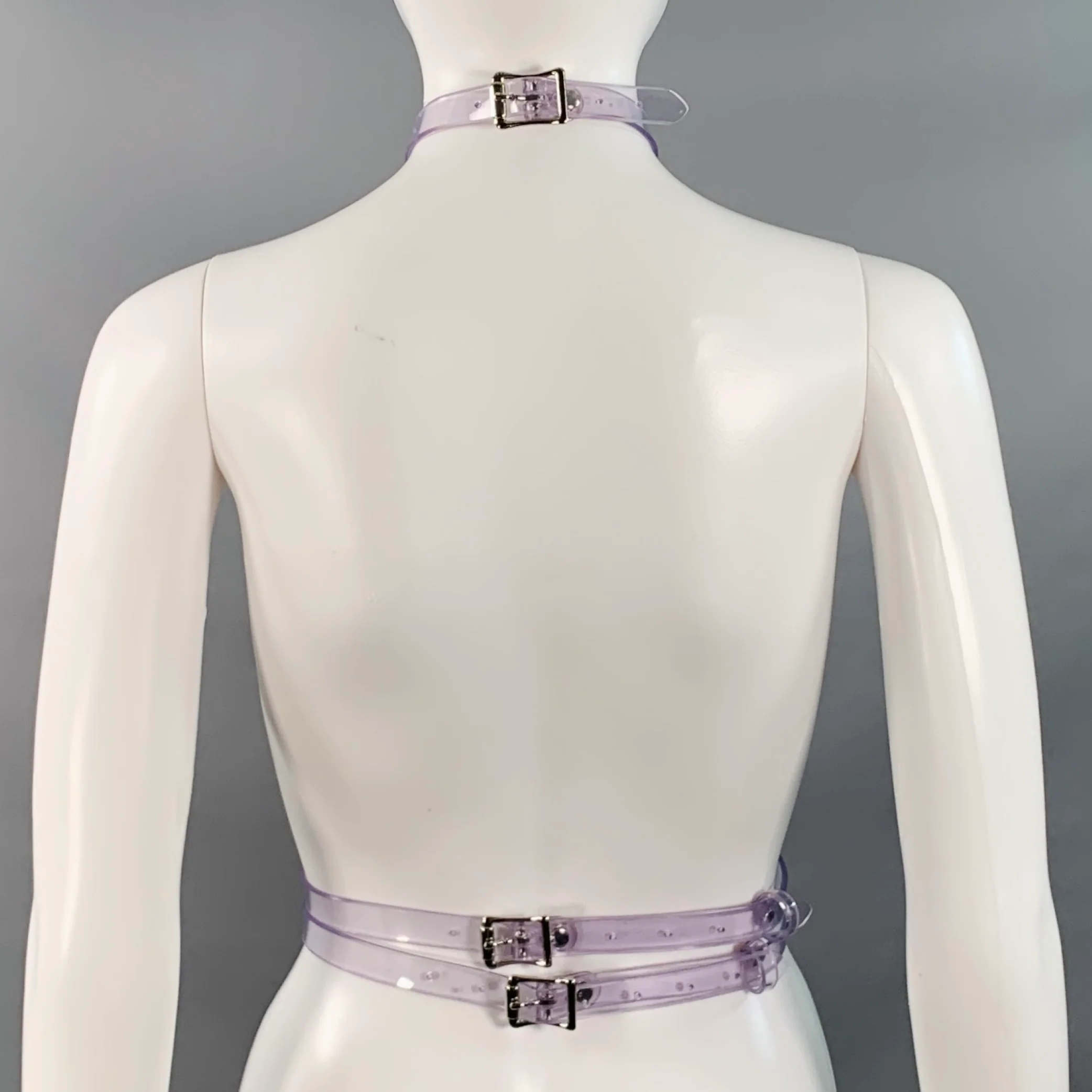 ZANA BAYNE Clear PVC Collar Harness Belt - Image 3