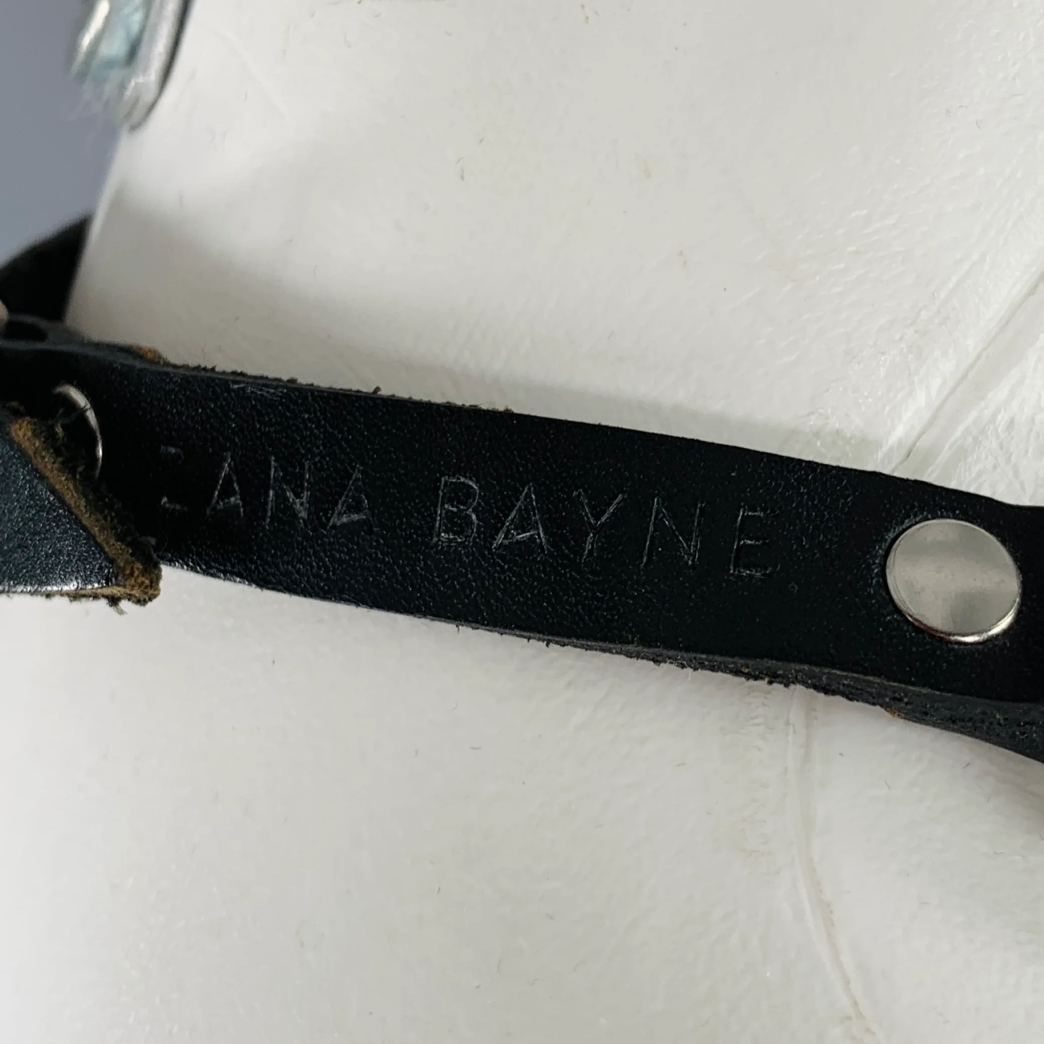 ZANA BAYNE Size XS Black Studded Leather Harness - Image 4