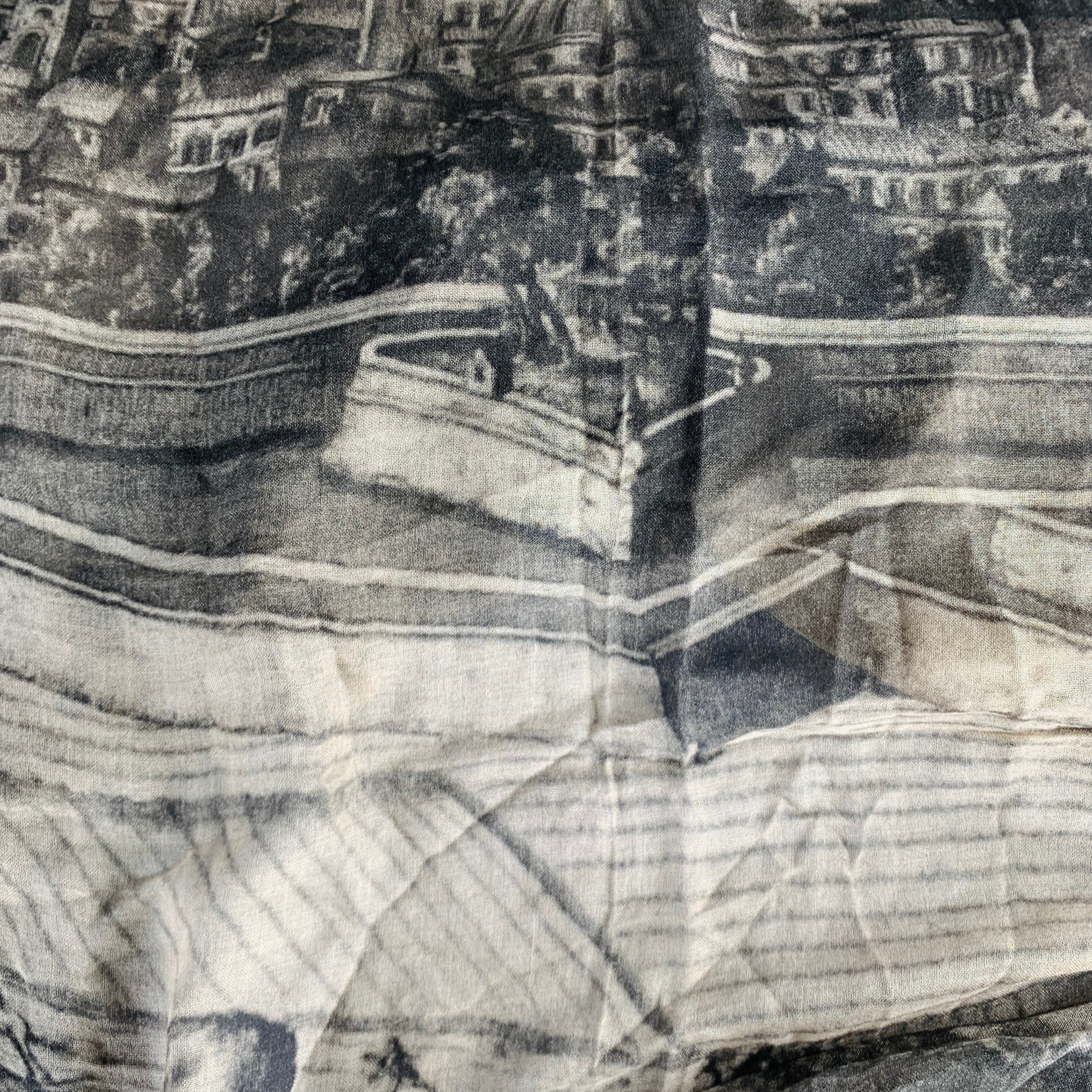ZAZZI Cream Olive Old City Print Modal Blend Scarf - Image 2
