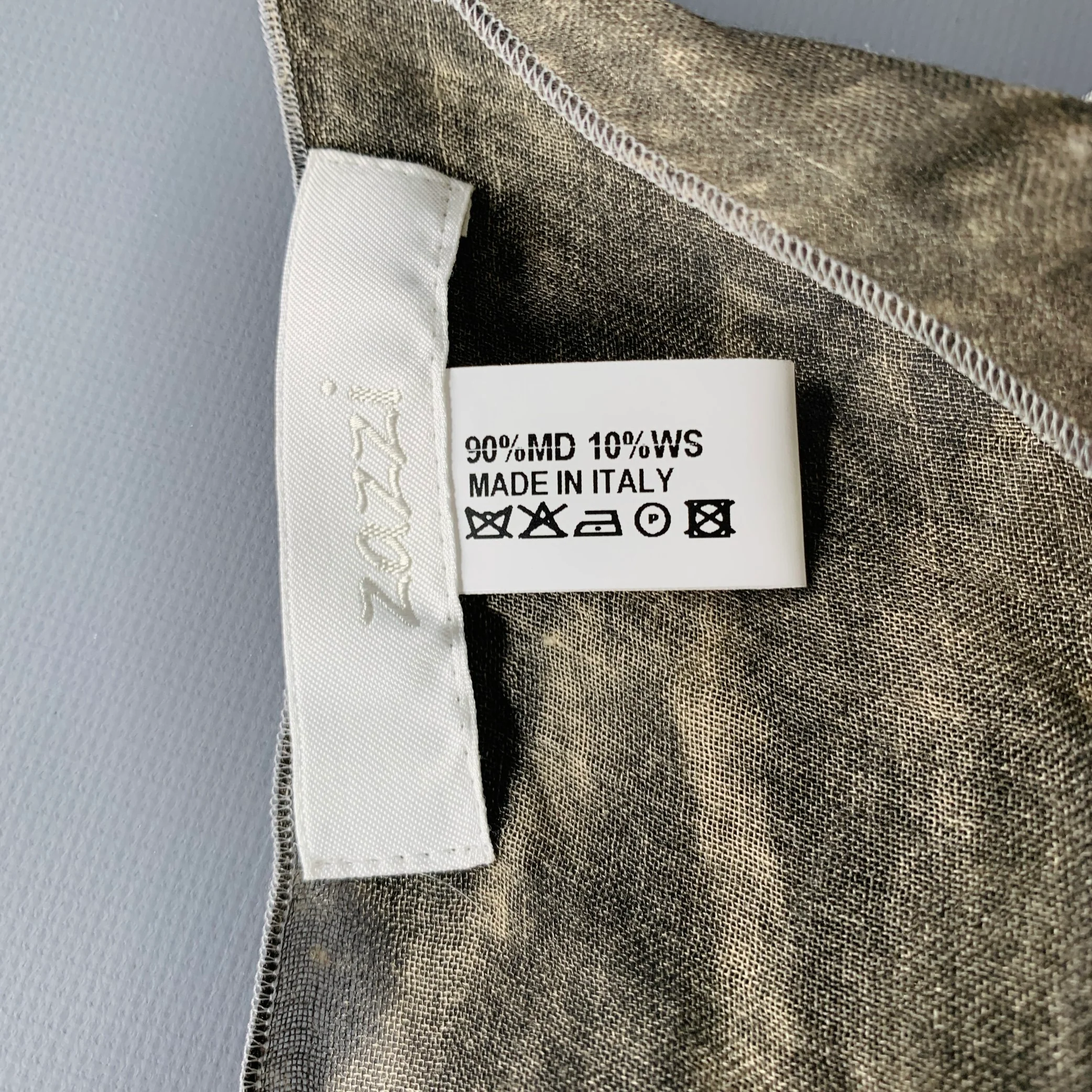 ZAZZI Cream Olive Old City Print Modal Blend Scarf - Image 6