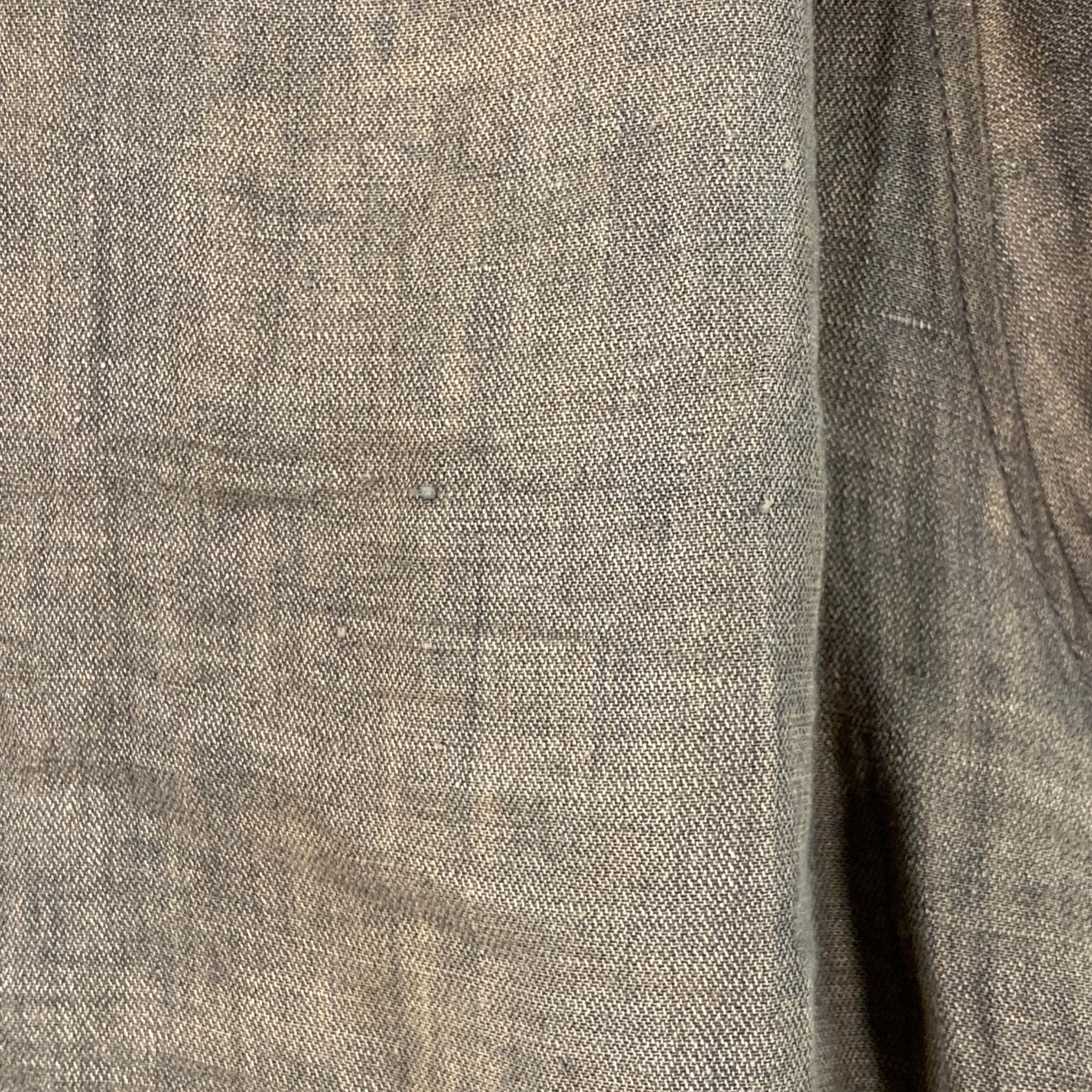 ZIGGY CHEN SS22 INACGRAPHY Size 36 Tan Linen Drop Crotch Casual Pants - Image 4